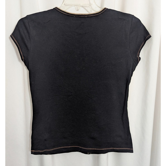 y2k Blue Canyon Brown Rhinestone Chocolate Top Large G1 Grunge Whimsigoth Fairy - Picture 6 of 6